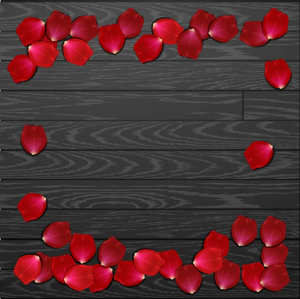 红玫瑰花瓣背景 — 图库矢量图片