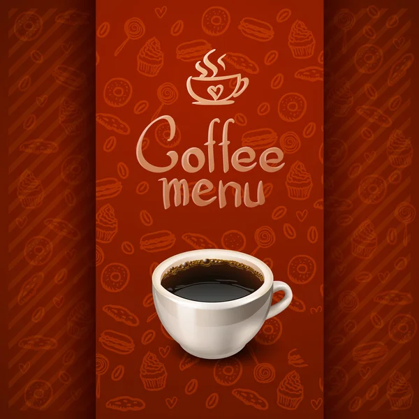 Ochtend kopje koffie. Koffiepauze — Stockvector