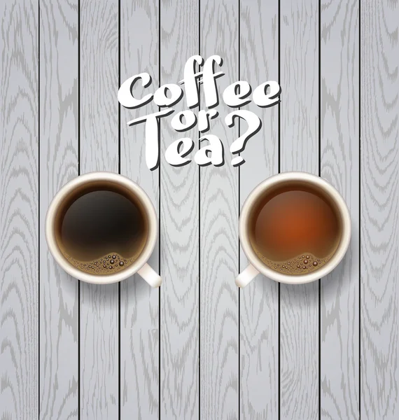 Warme kop van koffie of thee — Stockvector