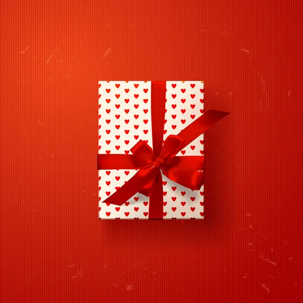 Caja de regalo sobre fondo . — Vector de stock