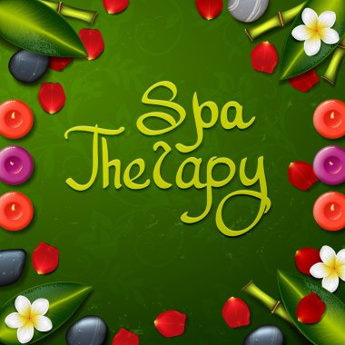 tropikal çiçeklerle Spa arka plan