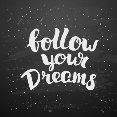 yaratıcı grafik şablonu fırça yazı tipleri Inspirational quotes