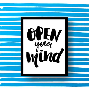 yaratıcı grafik şablonu fırça yazı tipleri Inspirational quotes