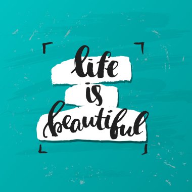 yaratıcı grafik şablonu fırça yazı tipleri Inspirational quotes