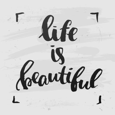 yaratıcı grafik şablonu fırça yazı tipleri Inspirational quotes