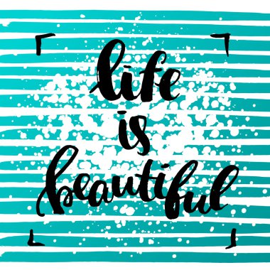 yaratıcı grafik şablonu fırça yazı tipleri Inspirational quotes