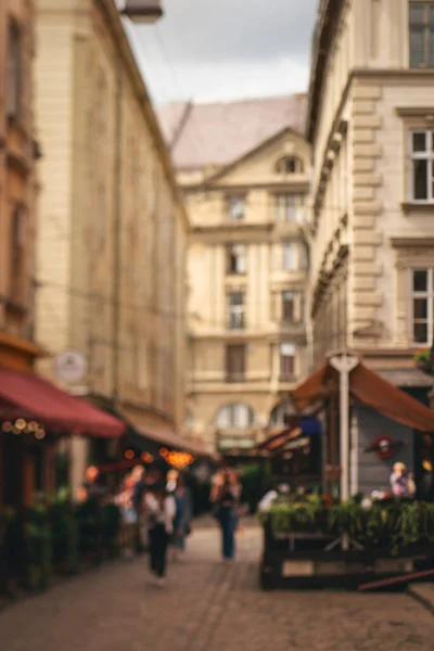 Natürliches Bokeh Der Alten Stadtansichten Unscharf Hintergrund Abstrakte Schöne Kulisse — Stockfoto