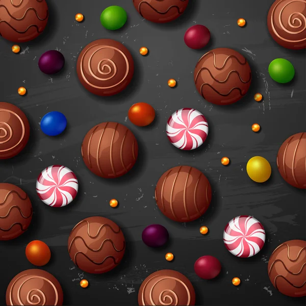 Süßigkeiten Vektor Hintergrund — Stockvektor