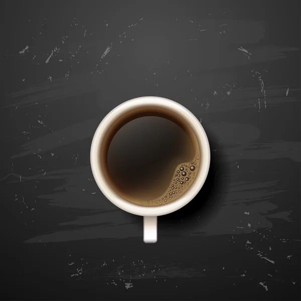 Cangkir kopi panas pada latar belakang vektor - Stok Vektor