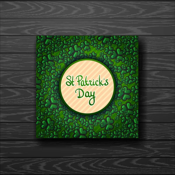 Vector St.Patrick's Day green background — Stock Vector