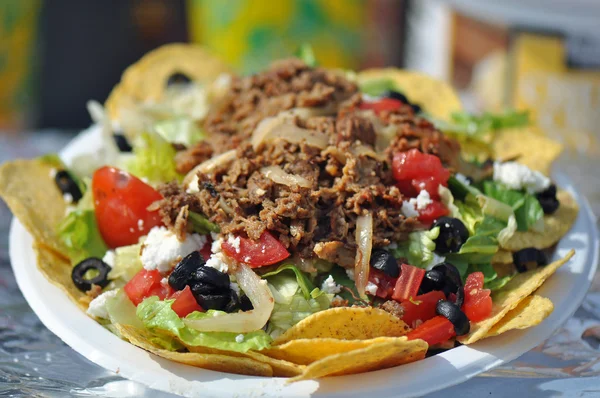 Taco Nacho Salatası Stok Fotoğraf