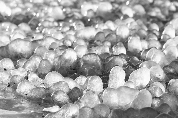 Little round icicles on the ground — Stock Photo, Image