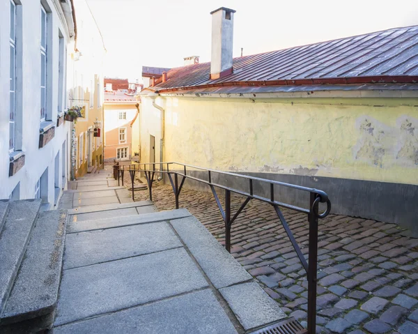 Long street with stairs in Tallinn, Estonia — Stock Photo, Image