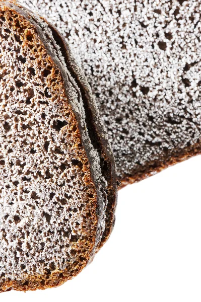 Surface of frosty black bread — Stock Photo, Image