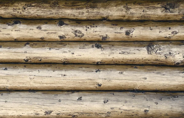 Pared de vigas gruesas de madera — Foto de Stock