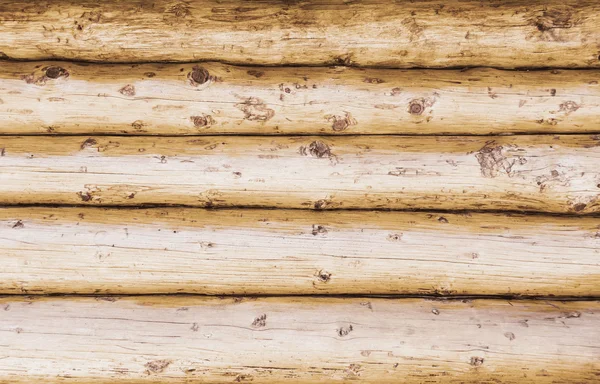 Pared de vigas gruesas de madera — Foto de Stock