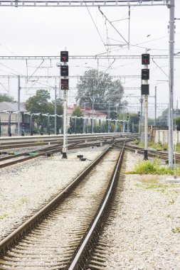 Bir tren istasyonunda Demiryolları