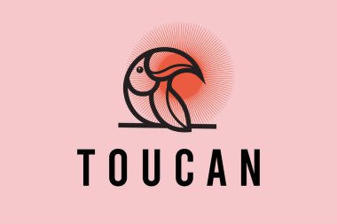 Toucan kuş minimalist premium tasarım logosu