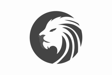 Aslan logosu şablonu işletmeler ve ürün isimleri için uygundur
