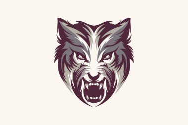 Kurt logosu, şablon vektör çizimi 