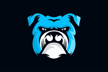 Köpek maskotu logosu vektör çizimi 