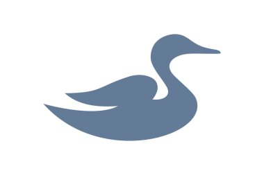 ördek silueti logo vektör çizimi 