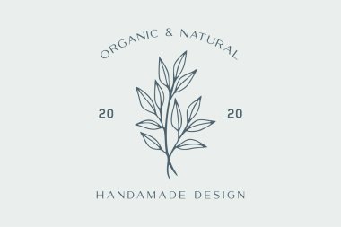  Zarif el çizimi çiçek logosu çizimi 