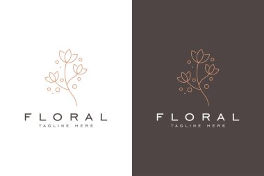  Çiçek Logo vektör illüstrasyonu 