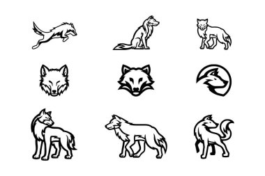 Tilki bohçası logo vektör çizimi 