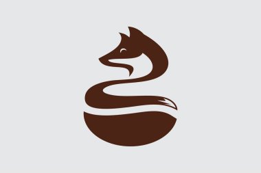  Fox logo tasarımı vektör çizimi 