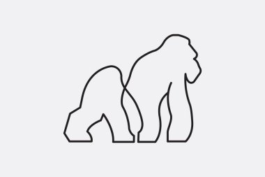  Goril logo vektör çizimi 