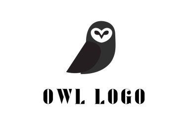 Baykuş logo vektör illüstrasyonu 