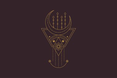 Kutsal Semboller Tasarımı - Soyut Geometrik Çizim 