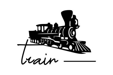 Tren logosu tasarım şablonu vektör çizimi 