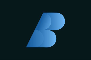B Harfi Logo Şablon Vektörü illüstrasyonu