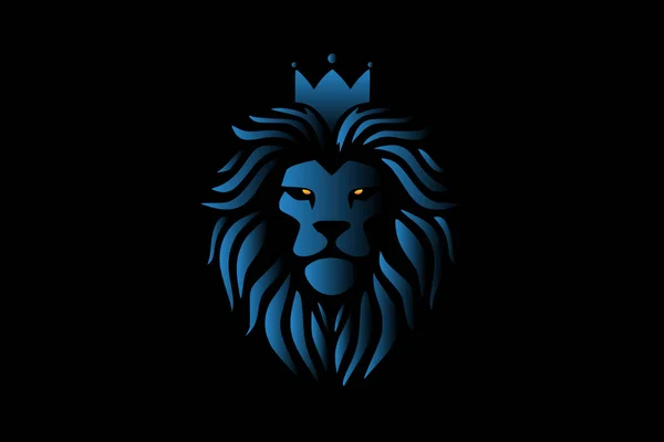 Leo King Logo Şablon Vektör Çizimi — Stok Vektör