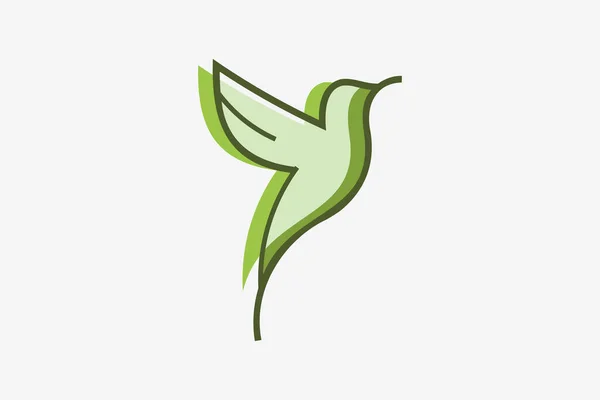 Schönheit Vogel Logo Design Vorlage — Stockvektor