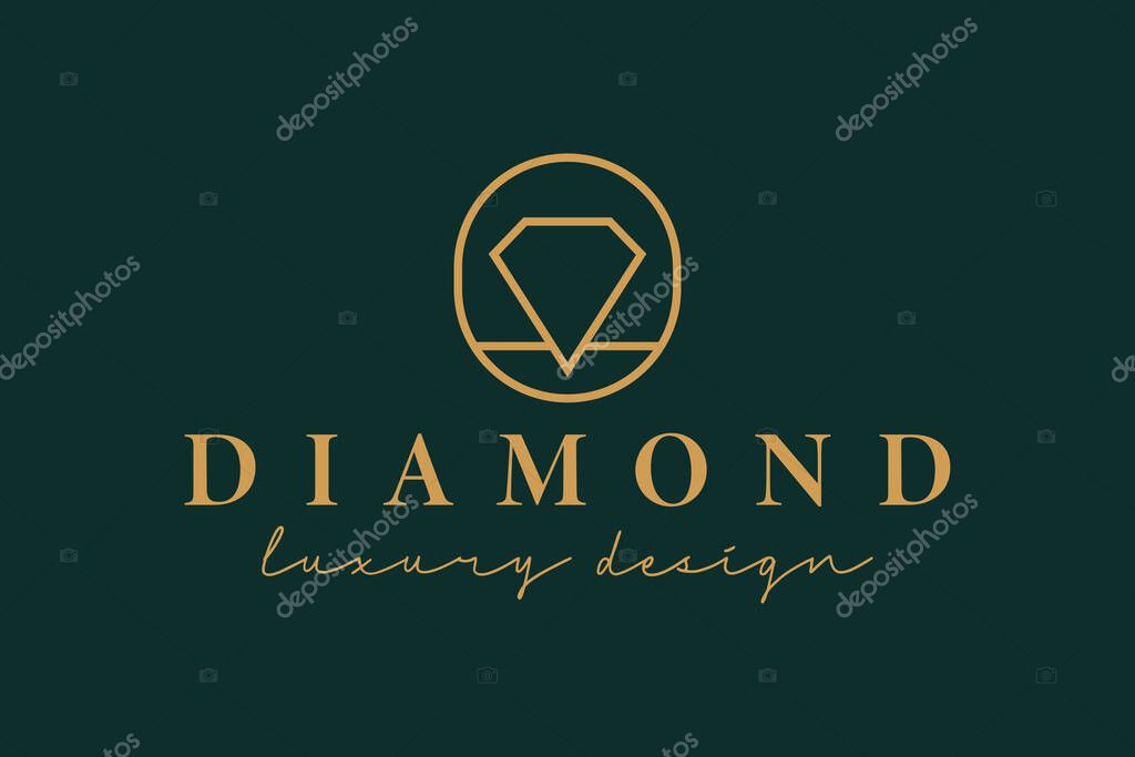 Diamond logo design luxury concept