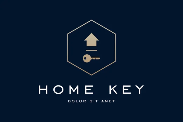 Home Key Logo Design Premium Concept — Vector de stock