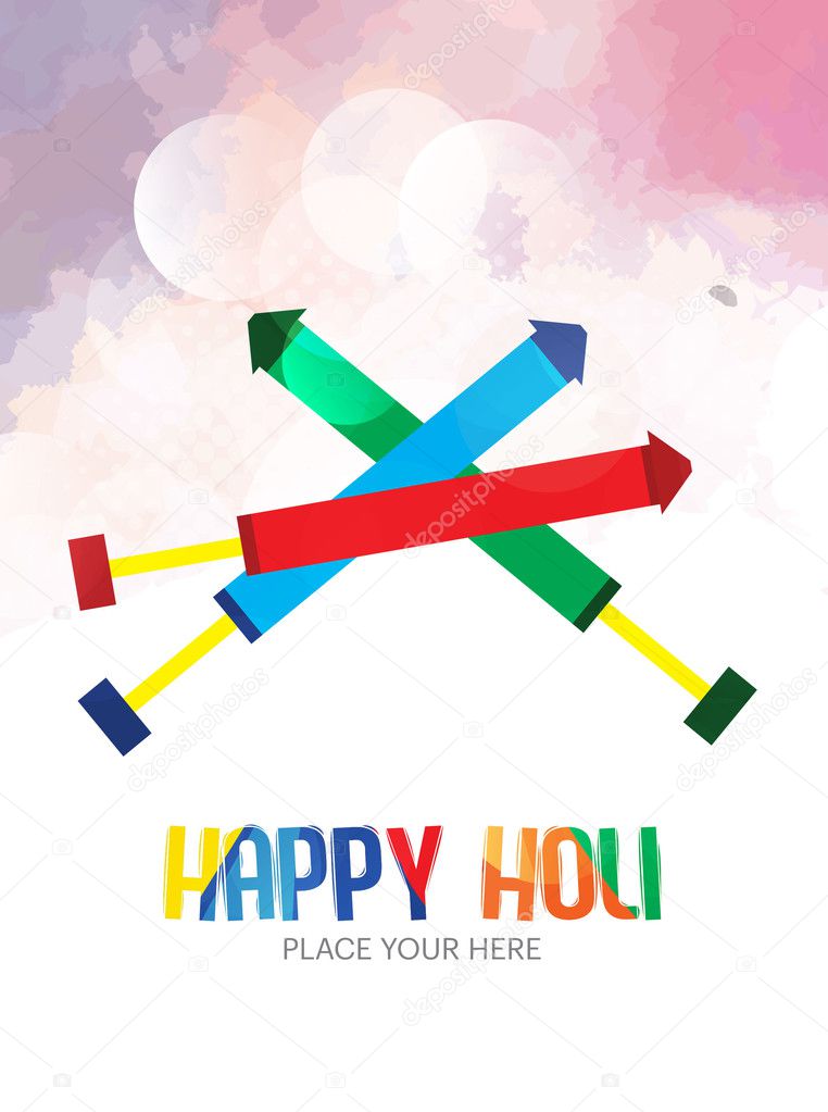 Abstract Colorful design for Holi Festival flyer design.