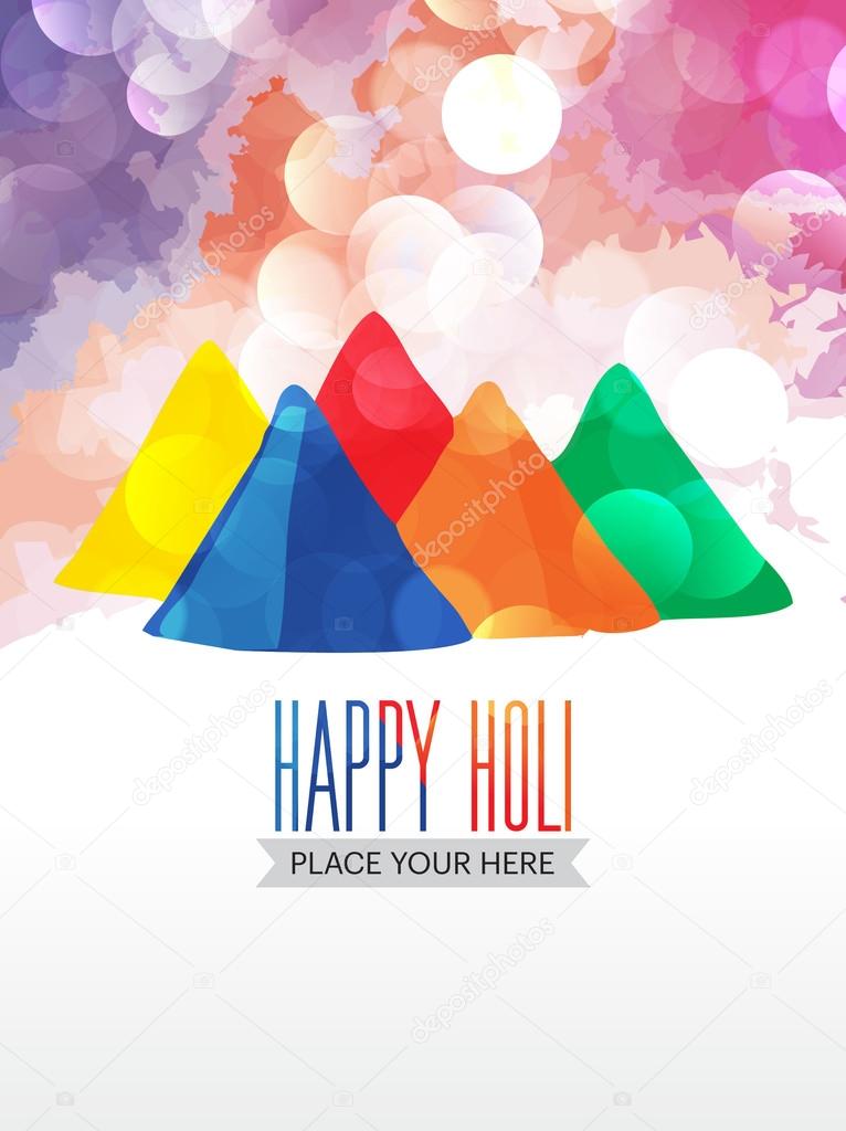 Abstract Colorful design for Holi Festival flyer design.