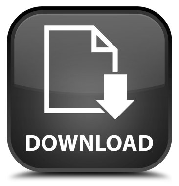 Download (Belge simgesi) siyah kare düğme