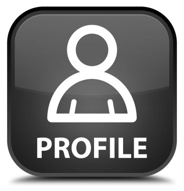 Profil (üye simgesi) siyah kare düğme