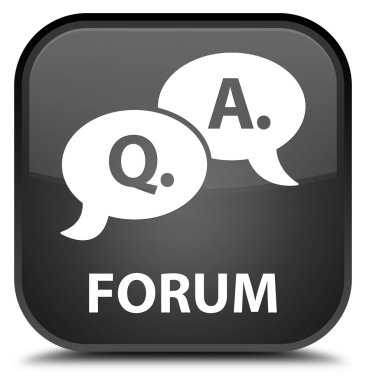 Forum (soru cevap balonu simgesinin) siyah kare düğme
