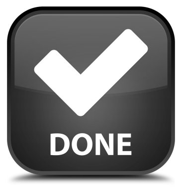 (Simge doğrulama) siyah kare düğme