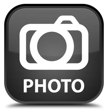 Fotoğraf (kamera simgesi) siyah kare düğme