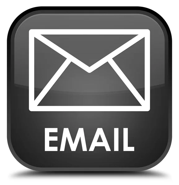 Ηλεκτρονικού ταχυδρομείου μαύρο τετράγωνο κουμπί — Φωτογραφία Αρχείου