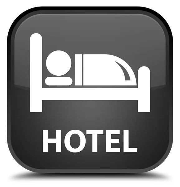 Hotel zwarte vierkante knop — Stockfoto