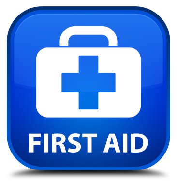 İlk yardım mavi kare düğme