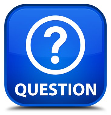 Soru mavi kare düğme